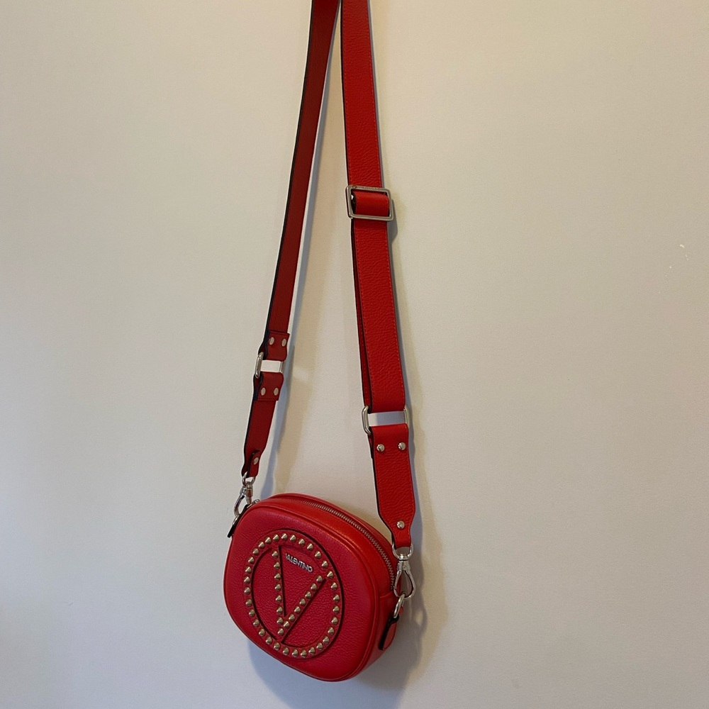 Valentino Studded Red Crossbody Bag